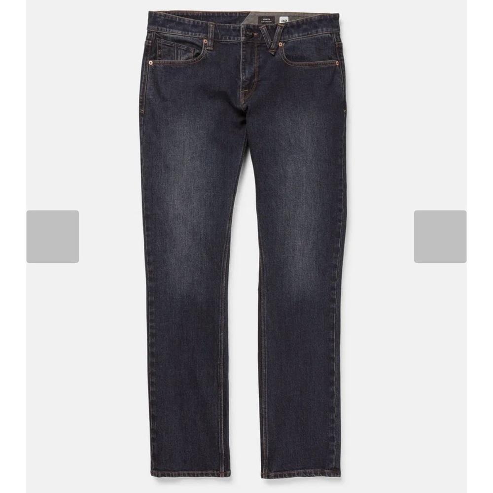 Volcom Men’s Vorta Slim Straight Fit Black Denim Jeans